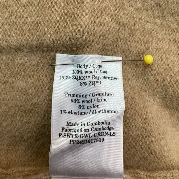 Everlane Womens XS Wool Blend Button Cardigan Sweater Beige - Picture 10 of 10